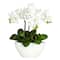 15" Phalaenopsis Arrangement in White Bowl Vase